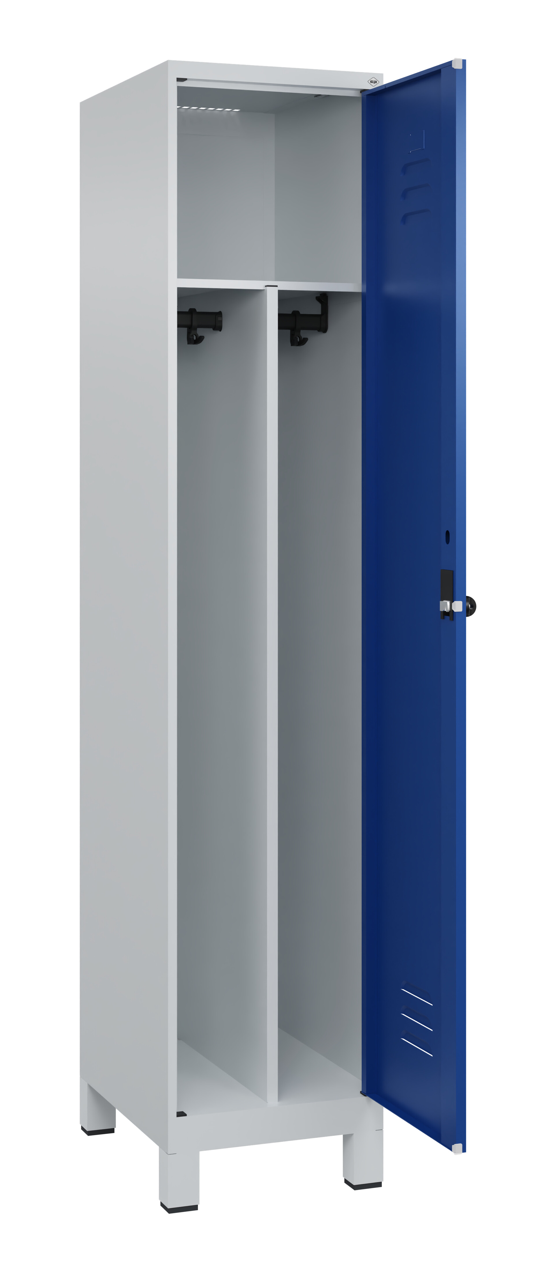 Spind Classic Plus, Füße, 1 Abteil, 1950x400x500mm Spind Classic Plus, Füße, 1 Abteil, 1950x400x500mm