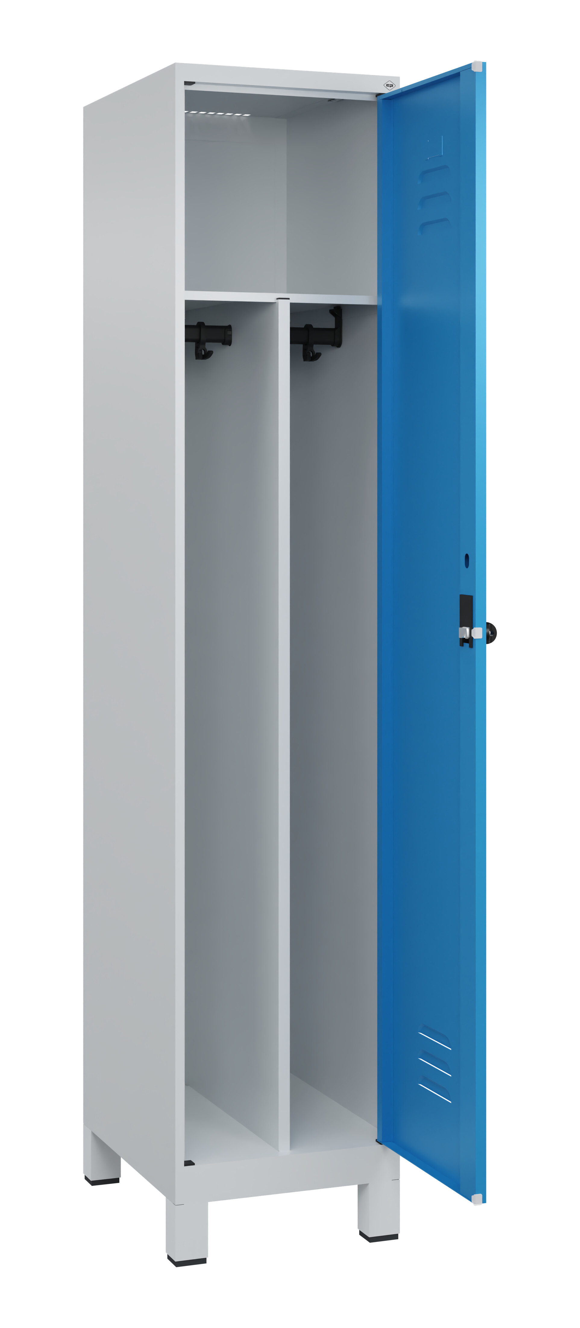 Spind Classic Plus, Füße, 1 Abteil, 1950x400x500mm Spind Classic Plus, Füße, 1 Abteil, 1950x400x500mm