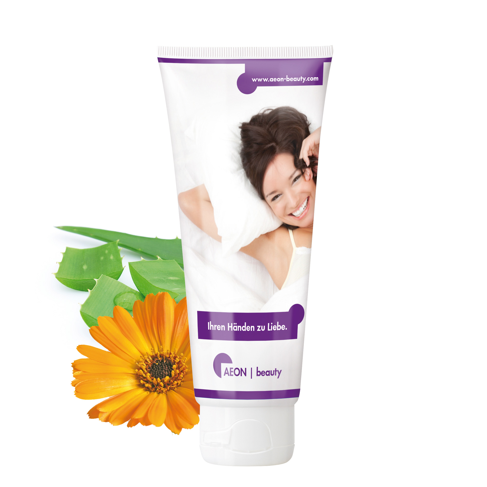 100 ml Tube mit Klappdeckel weiß - Handbalsam Ringelblume - Aloe Vera - RealityPrint 100 ml Tube mit Klappdeckel weiß - Handbalsam Ringelblume - Aloe Vera - RealityPrint