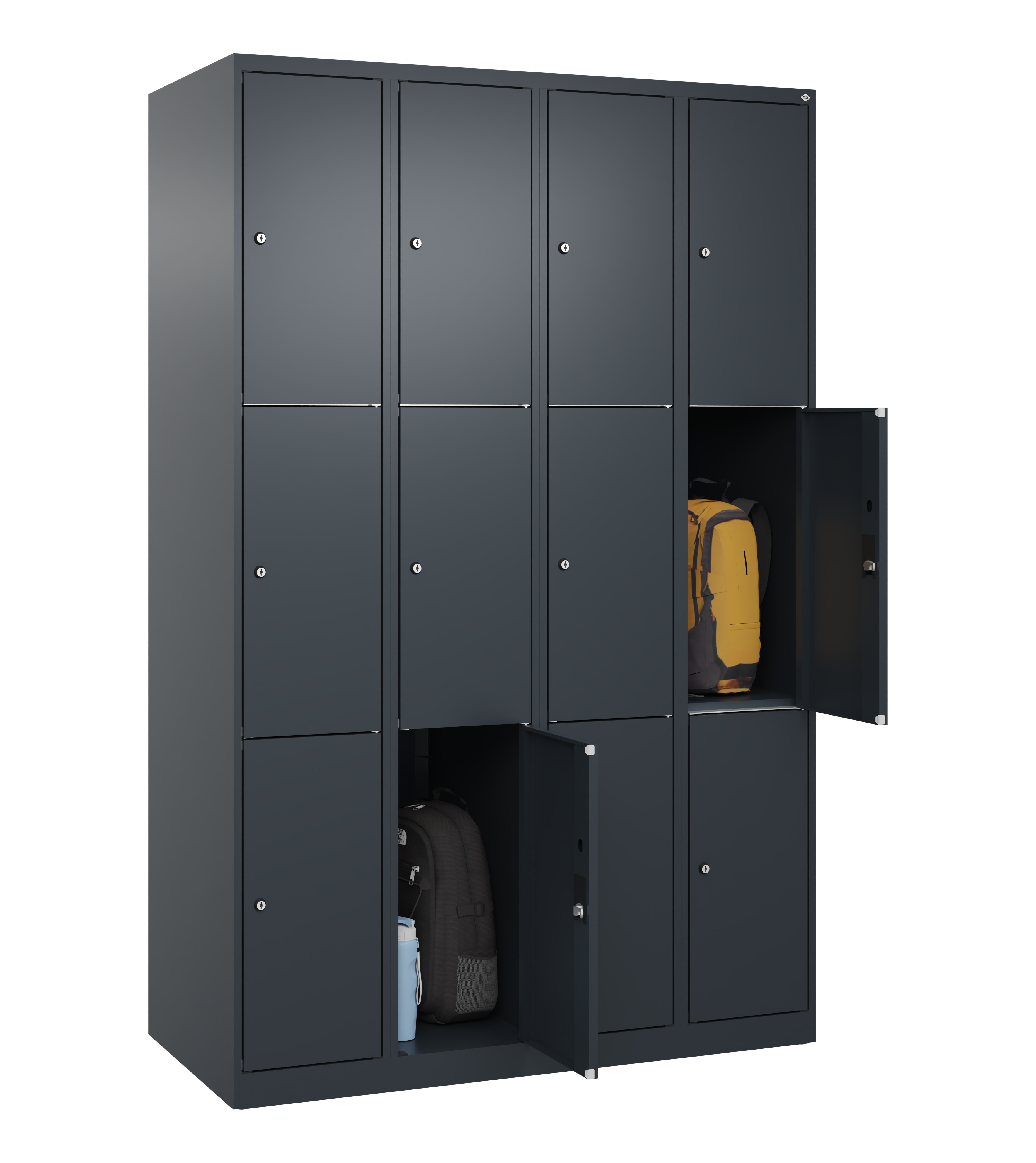 Schließfachschrank Classic Plus, 12 Fächer, 1850x1200x500mm Schließfachschrank Classic Plus, 12 Fächer, 1850x1200x500mm