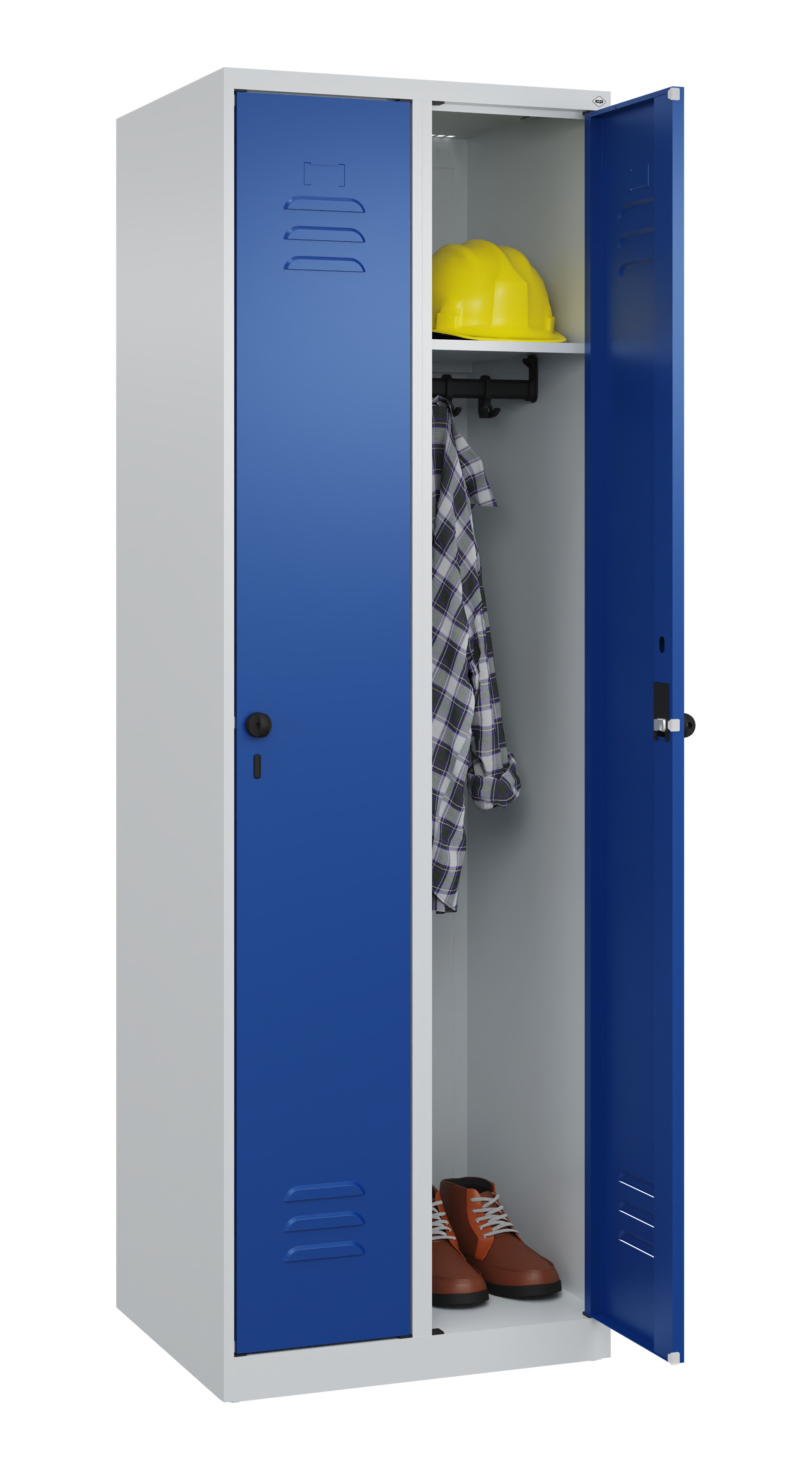 Spind Classic Plus, 2 Abteile, 1850x600x500mm
