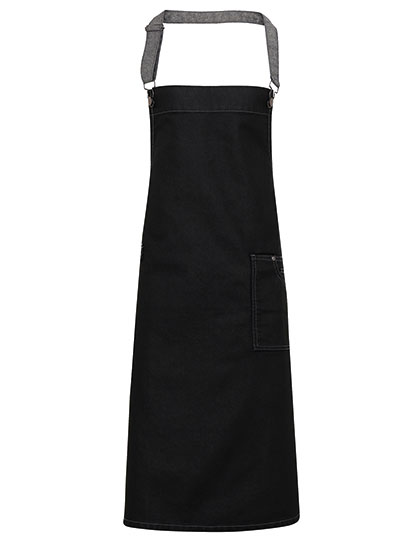 Premier Workwear District Waxed Look Denim Bib Apron Premier Workwear District Waxed Look Denim Bib Apron