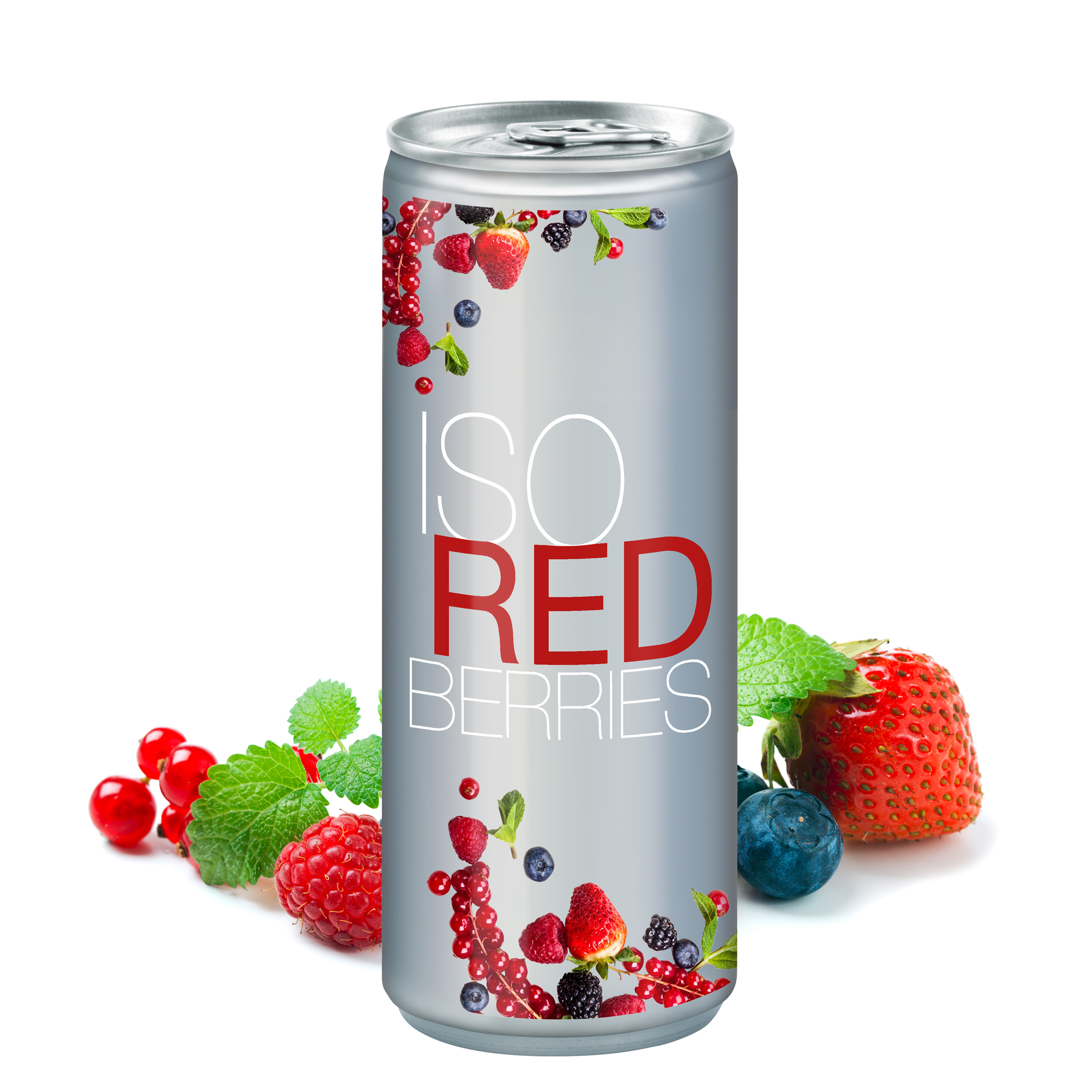 250 ml Iso Drink Redberries - No Label Look (Exportware pfandfrei)
