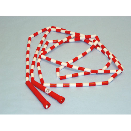 Beaded-Rope rot-weiß