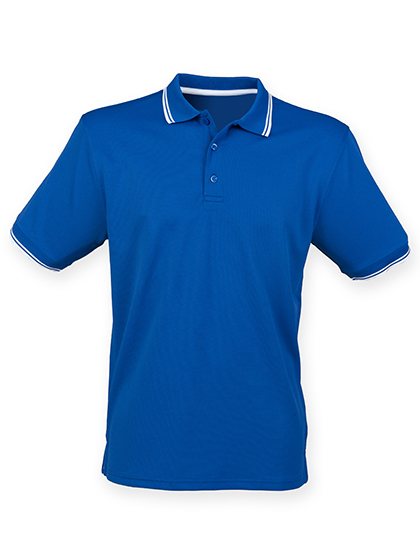 Henbury Men´s Coolplus® Short Sleeved Tipped Polo Shirt Henbury Men´s Coolplus® Short Sleeved Tipped Polo Shirt