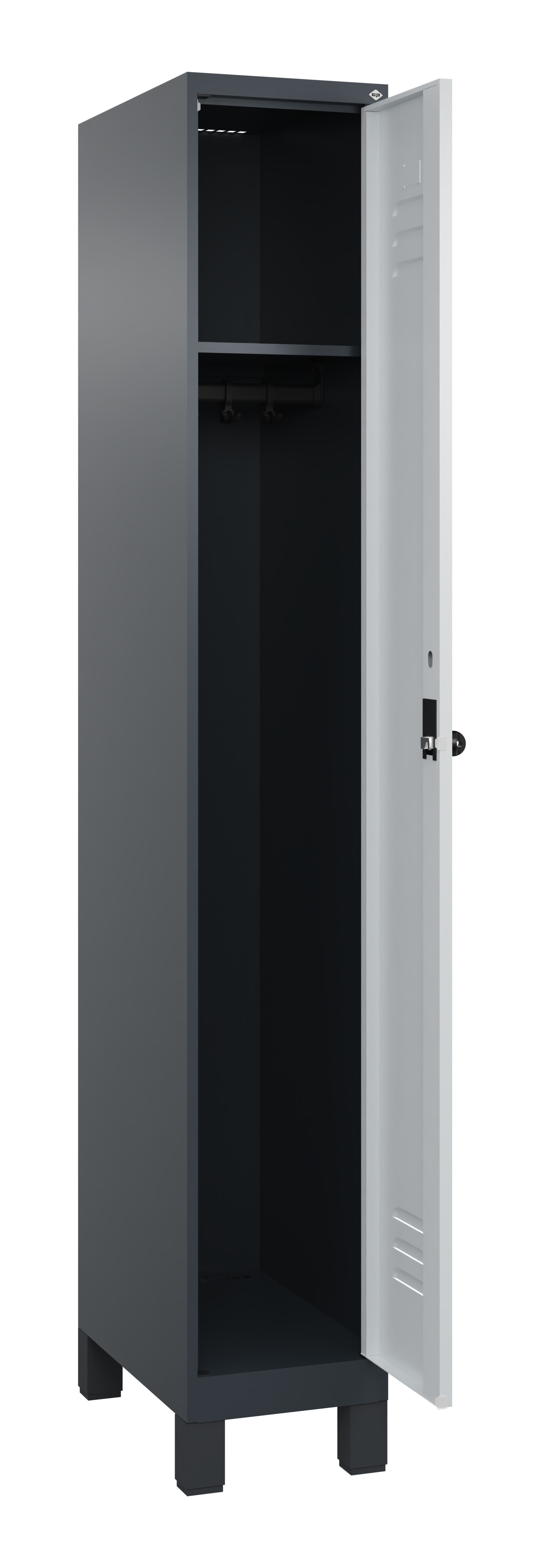 Spind Classic Plus, Füße, 1 Abteil, 1950x300x500mm Spind Classic Plus, Füße, 1 Abteil, 1950x300x500mm