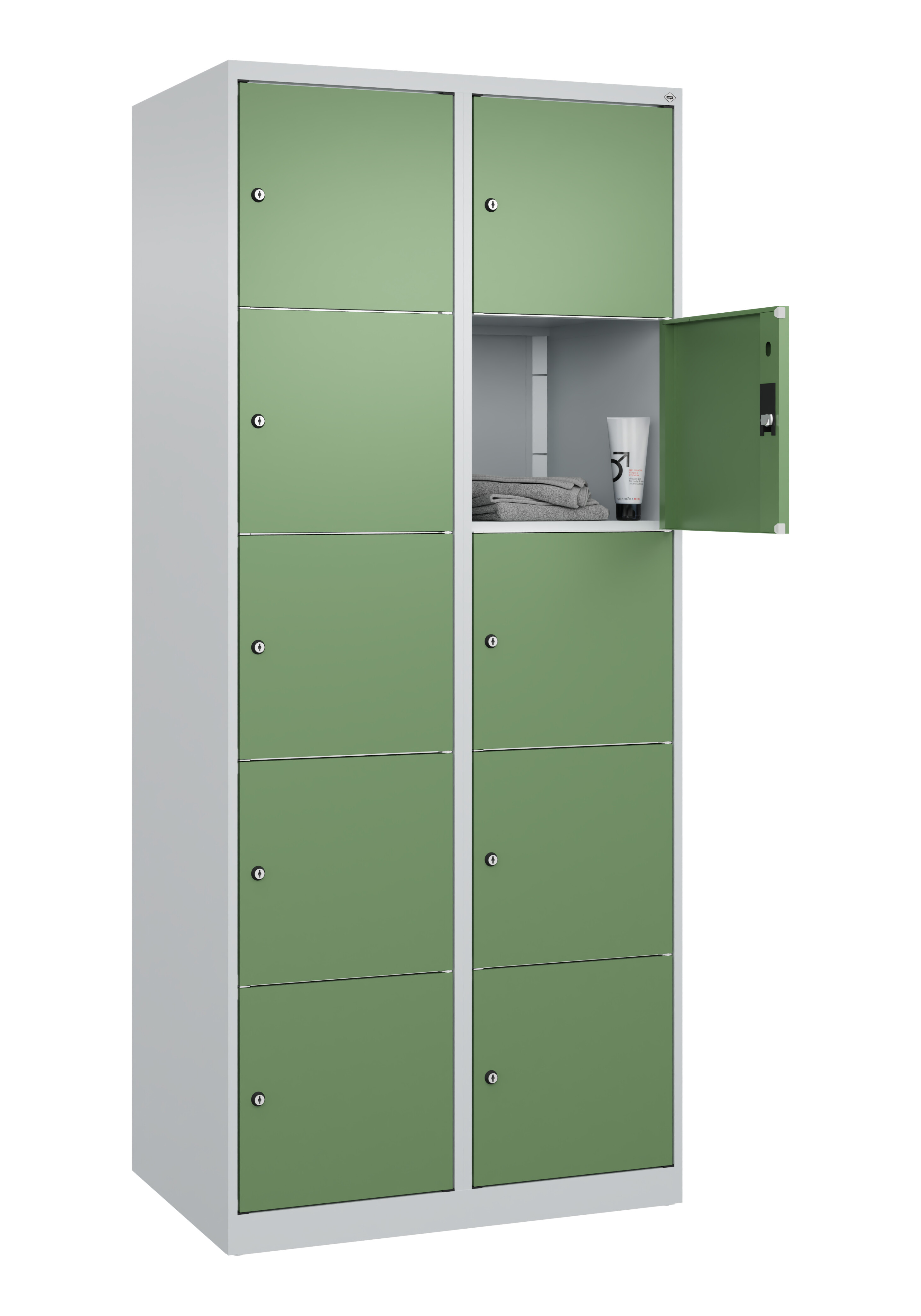 Schließfachschrank Classic Plus, 10 Fächer, 1850x800x500mm Schließfachschrank Classic Plus, 10 Fächer, 1850x800x500mm