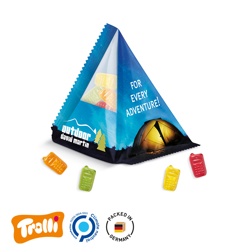 Fruchtgummi Tetraeder Folie transparent Trolli Fruchtgummi Handy Fruchtgummi Tetraeder Folie transparent Trolli Fruchtgummi Handy