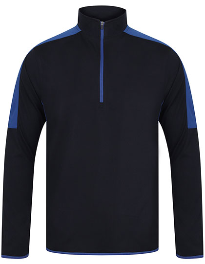 Finden+Hales Adults 1'4 Zip Midlayer With Contrast Panelling Finden+Hales Adults 1'4 Zip Midlayer With Contrast Panelling