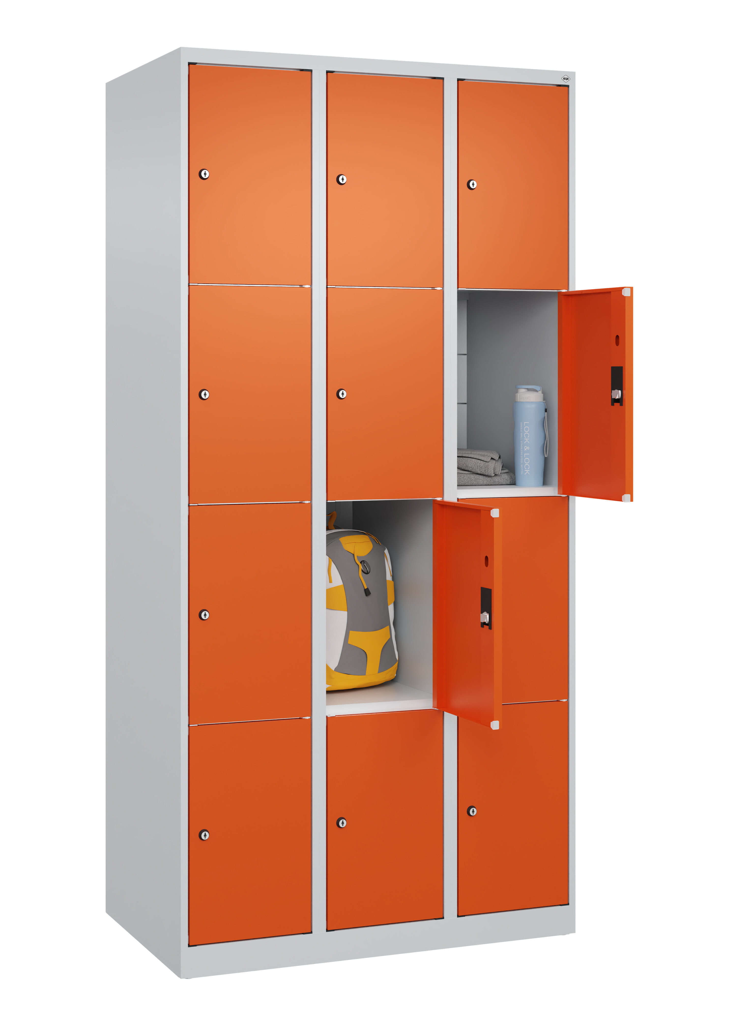 Schließfachschrank Classic Plus, 12 Fächer, 1850x900x500mm