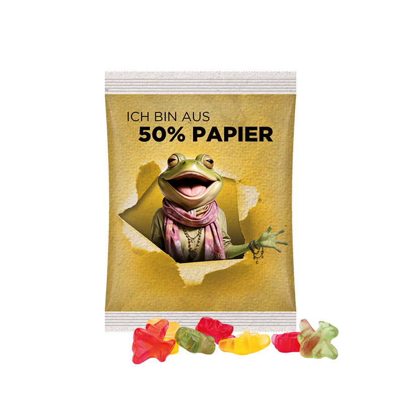 Maxitüte Folie mit ca. 50% Papieranteil weiß Trolli Fruchtgummi Flugzeuge