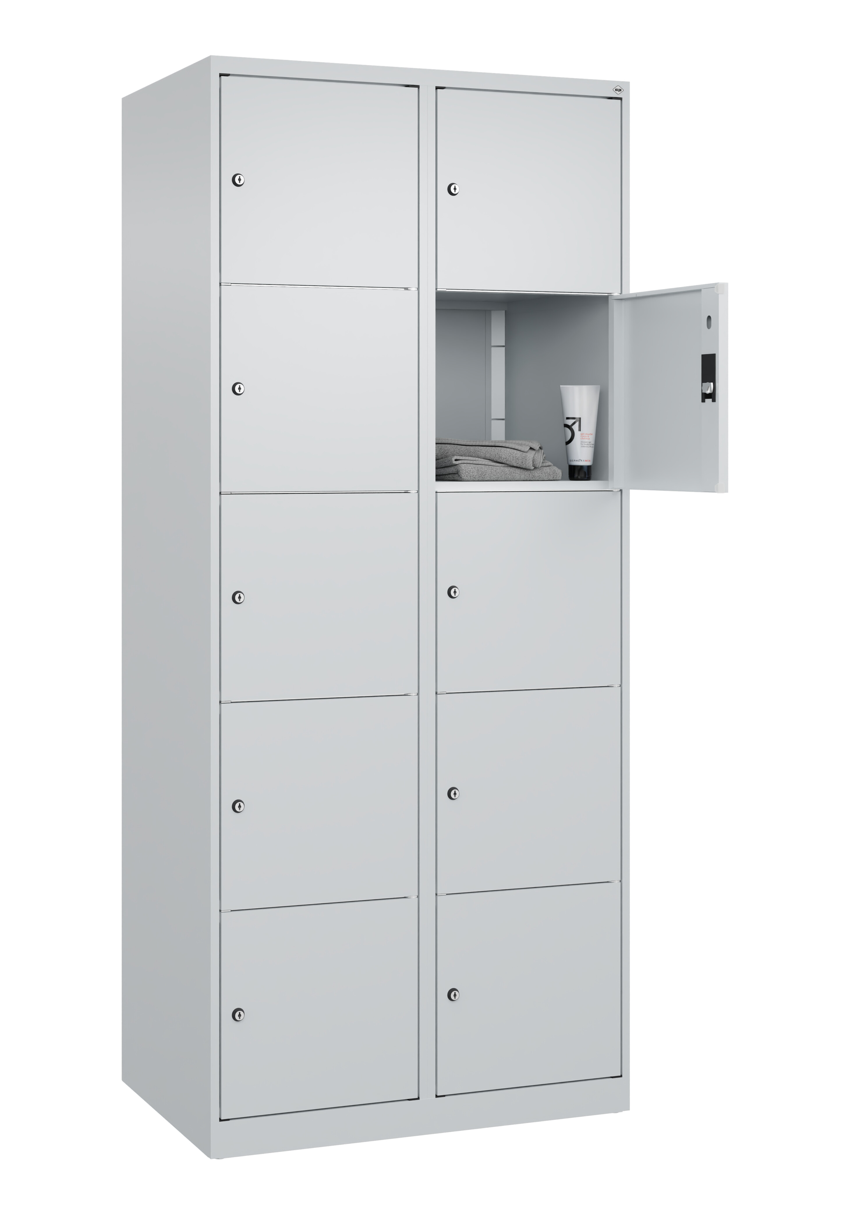 Schließfachschrank Classic Plus, 10 Fächer, 1850x800x500mm Schließfachschrank Classic Plus, 10 Fächer, 1850x800x500mm