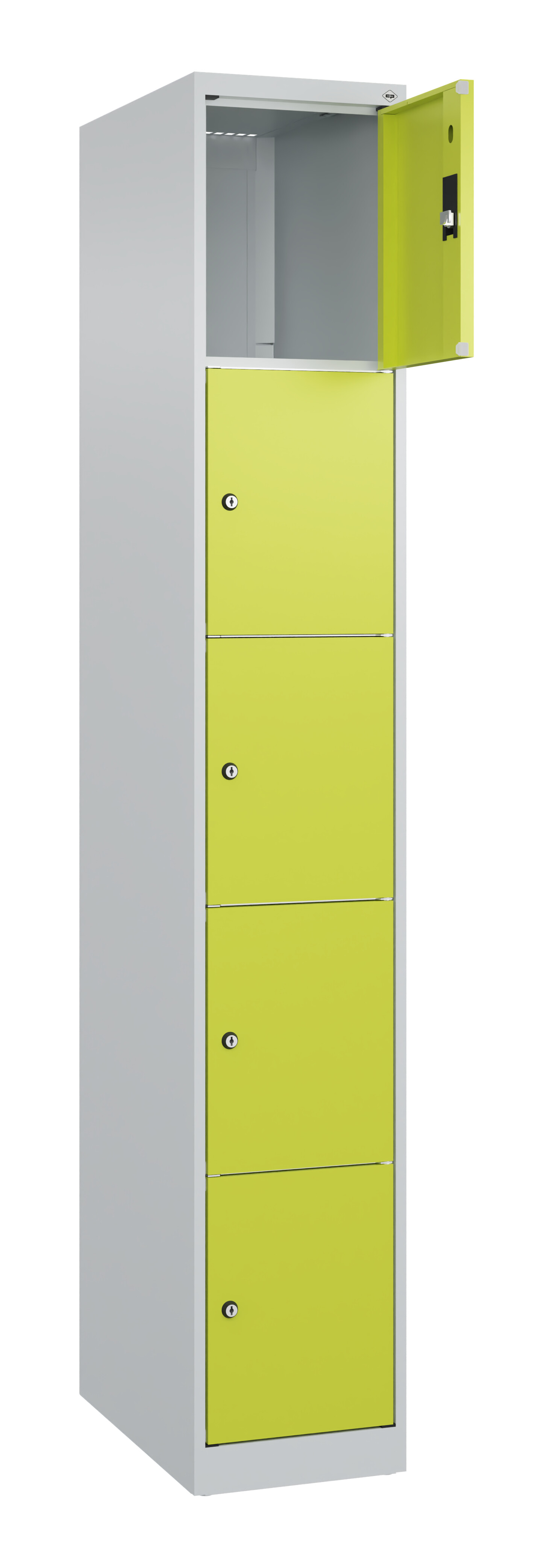 Schließfachschrank Classic Plus, 5 Fächer, 1850x300x500mm