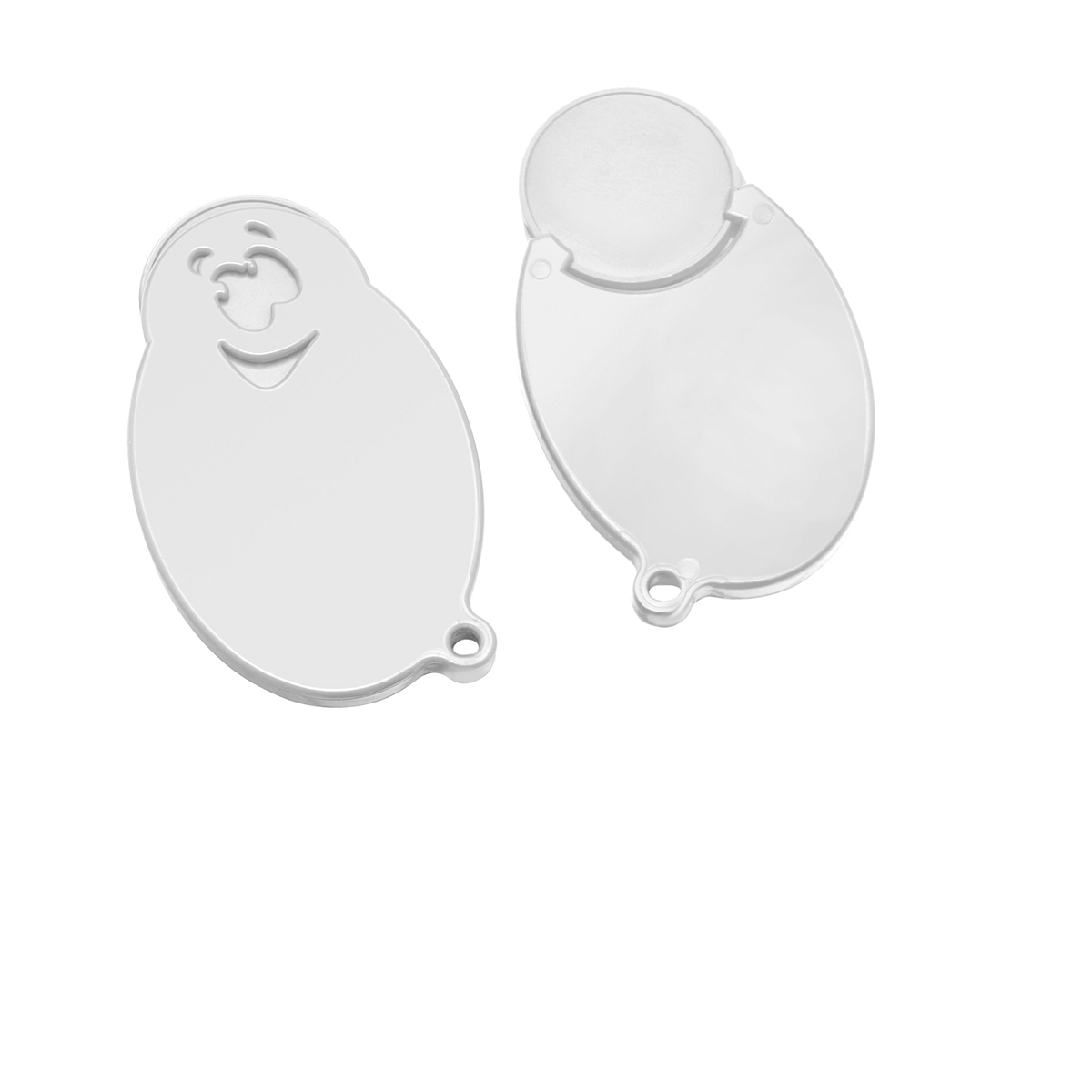 Chiphalter mit 1€-Chip Gesicht Chiphalter mit 1€-Chip Gesicht