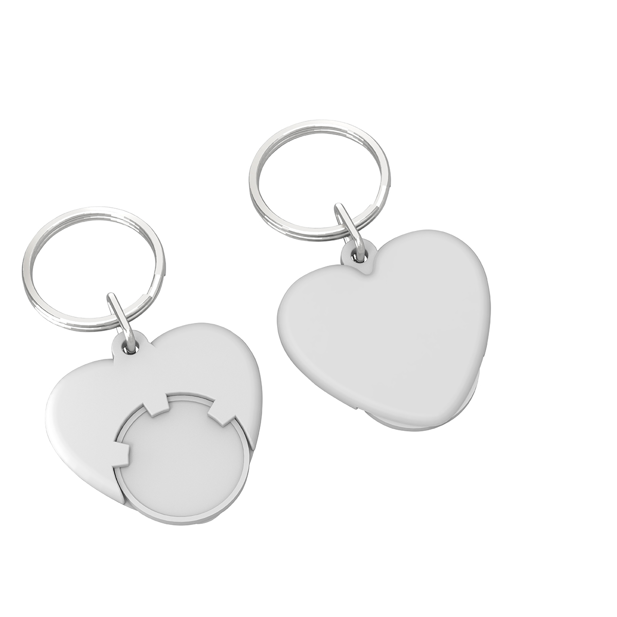 Chiphalter mit 1€-Chip Herz Chiphalter mit 1€-Chip Herz