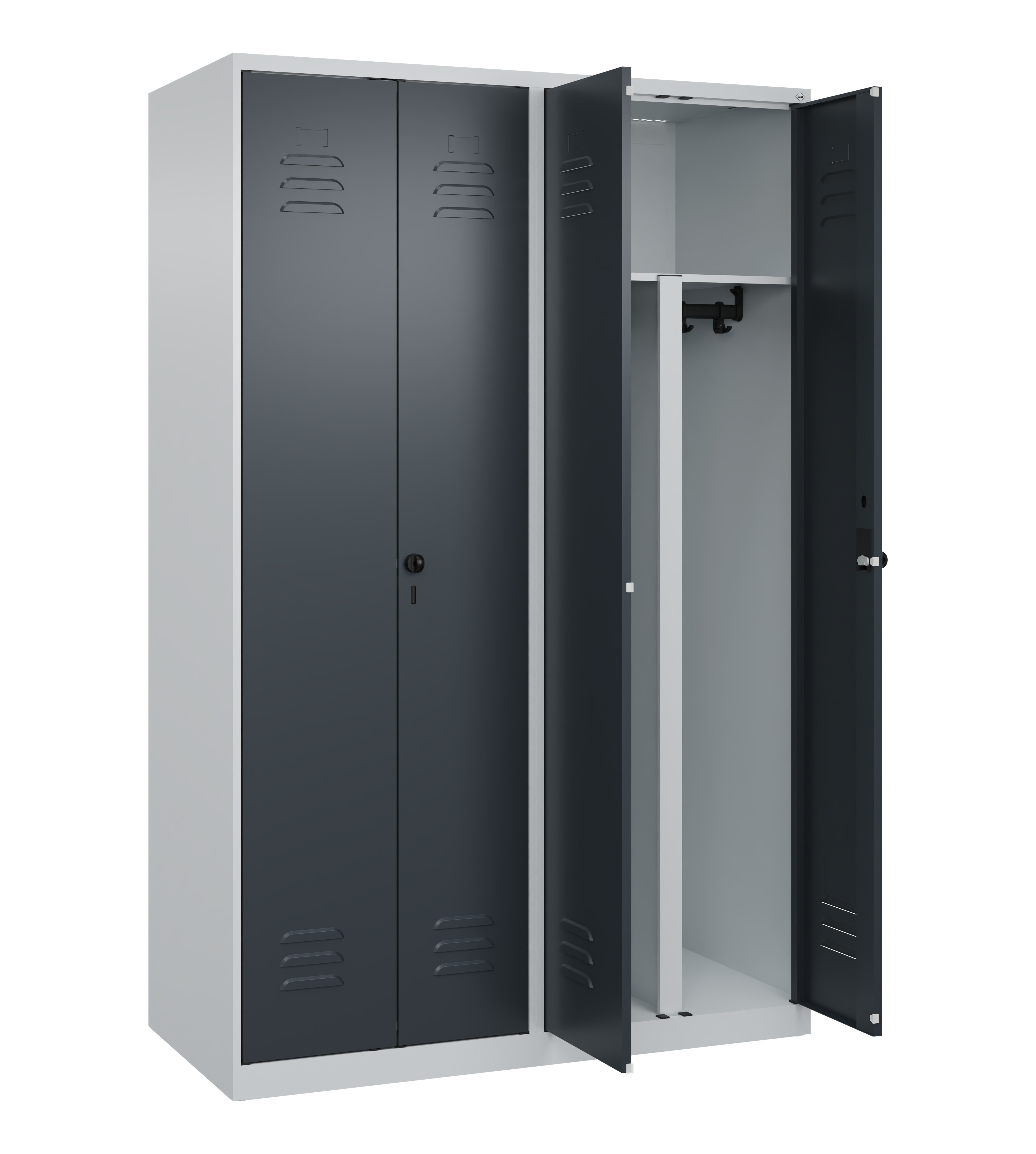 PSA Doppel-Spind Classic Plus, 4 Abteile, 1850x1200x500mm PSA Doppel-Spind Classic Plus, 4 Abteile, 1850x1200x500mm