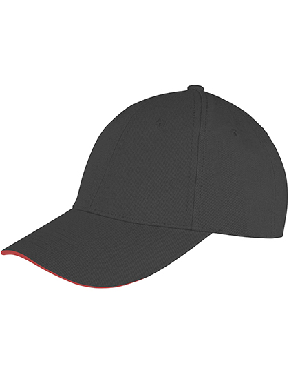 Result Headwear Memphis Brushed Cotton Low Profile Sandwich Peak Cap
