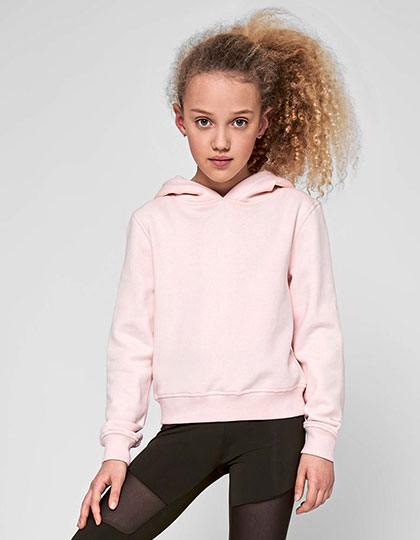 Build Your Brand Girls Cropped Sweat Hoody