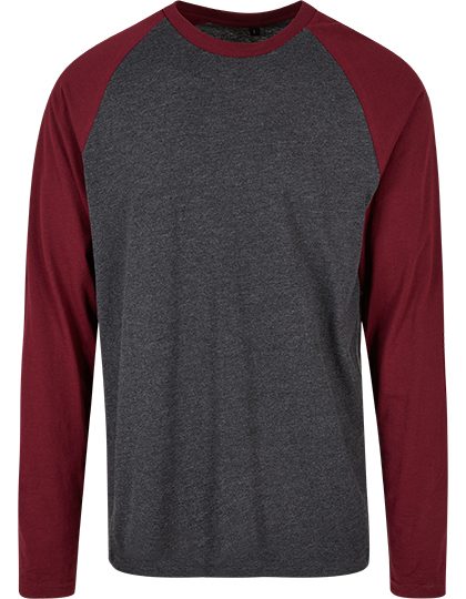 Build Your Brand Basic Men´s Contrast Raglan Longsleeve T-Shirt