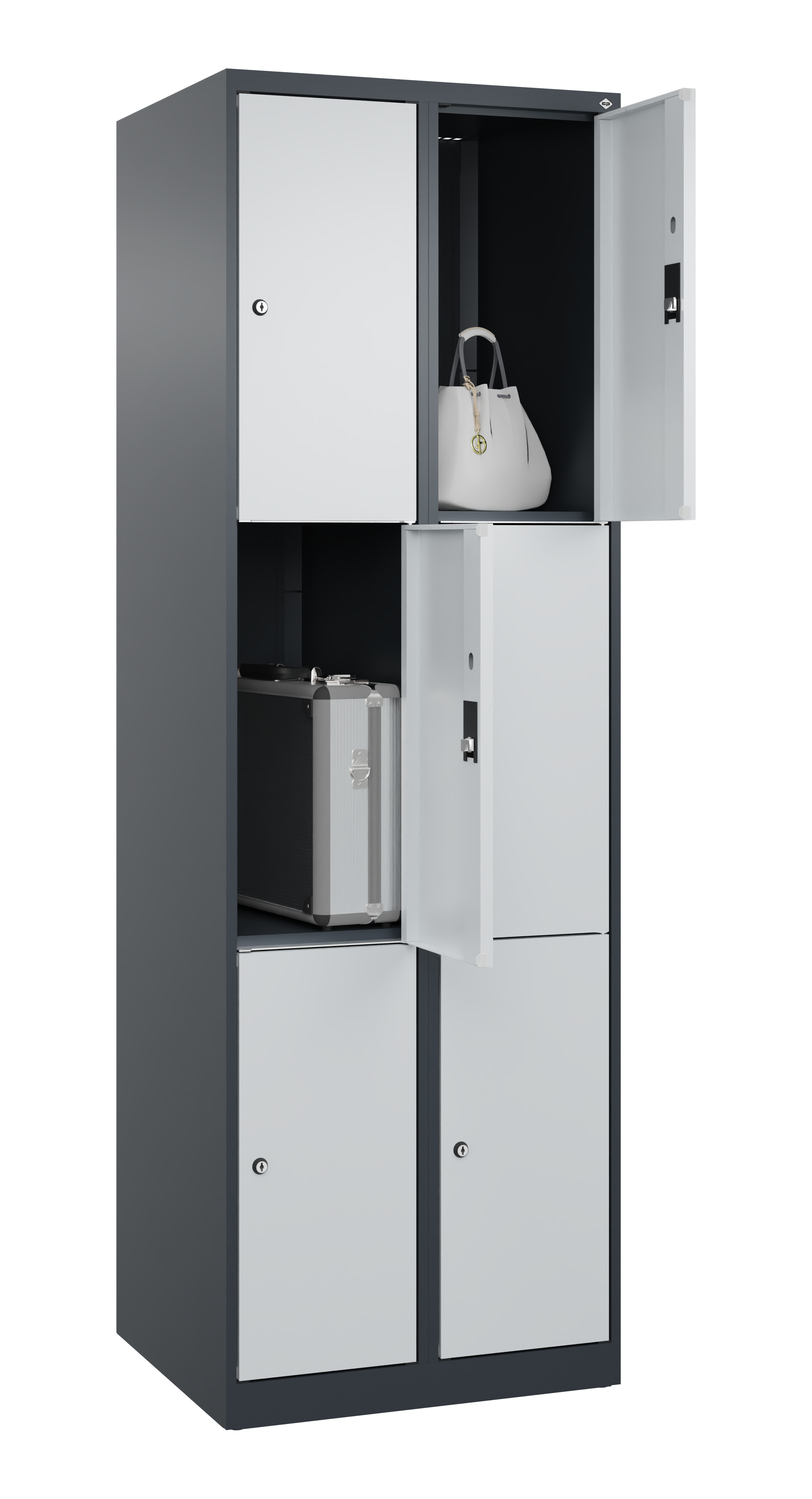 Schließfachschrank Classic Plus, 6 Fächer, 1850x600x500mm Schließfachschrank Classic Plus, 6 Fächer, 1850x600x500mm