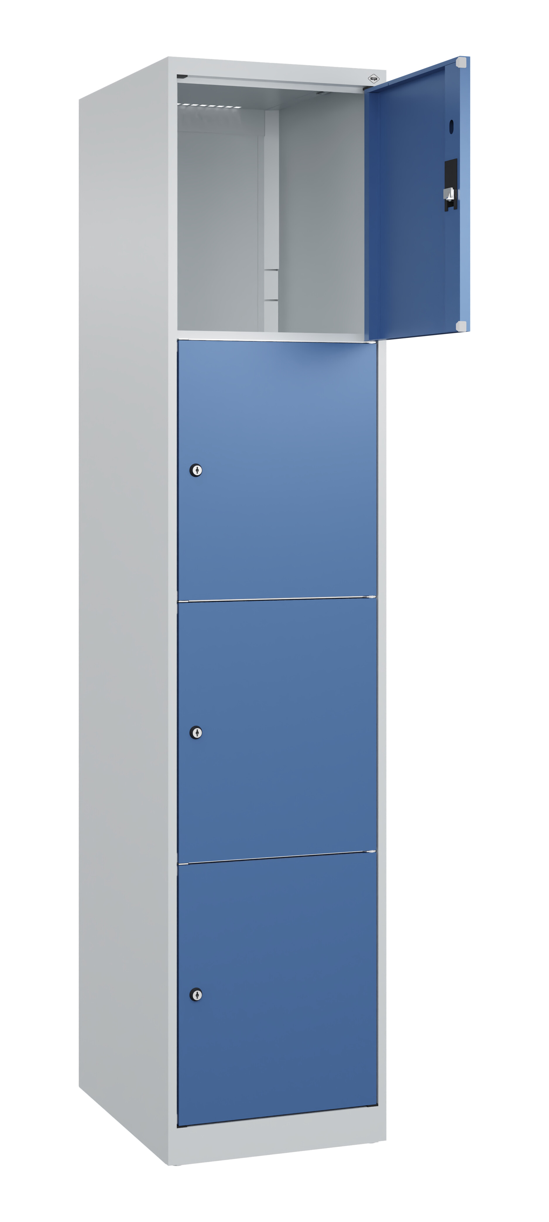 Schließfachschrank Classic Plus, 4 Fächer, 1850x400x500mm Schließfachschrank Classic Plus, 4 Fächer, 1850x400x500mm