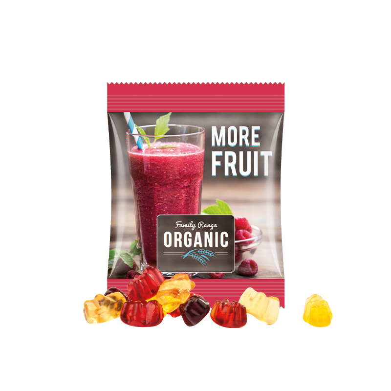 Minitüte 10 g Folie weiß Trolli Fruchtgummibären 30% Fruchtsaftqualität Minitüte 10 g Folie weiß Trolli Fruchtgummibären 30% Fruchtsaftqualität