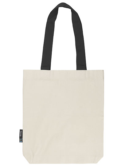 Neutral Twill Bag With Contrast Handles