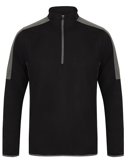 Finden+Hales Adults 1'4 Zip Midlayer With Contrast Panelling
