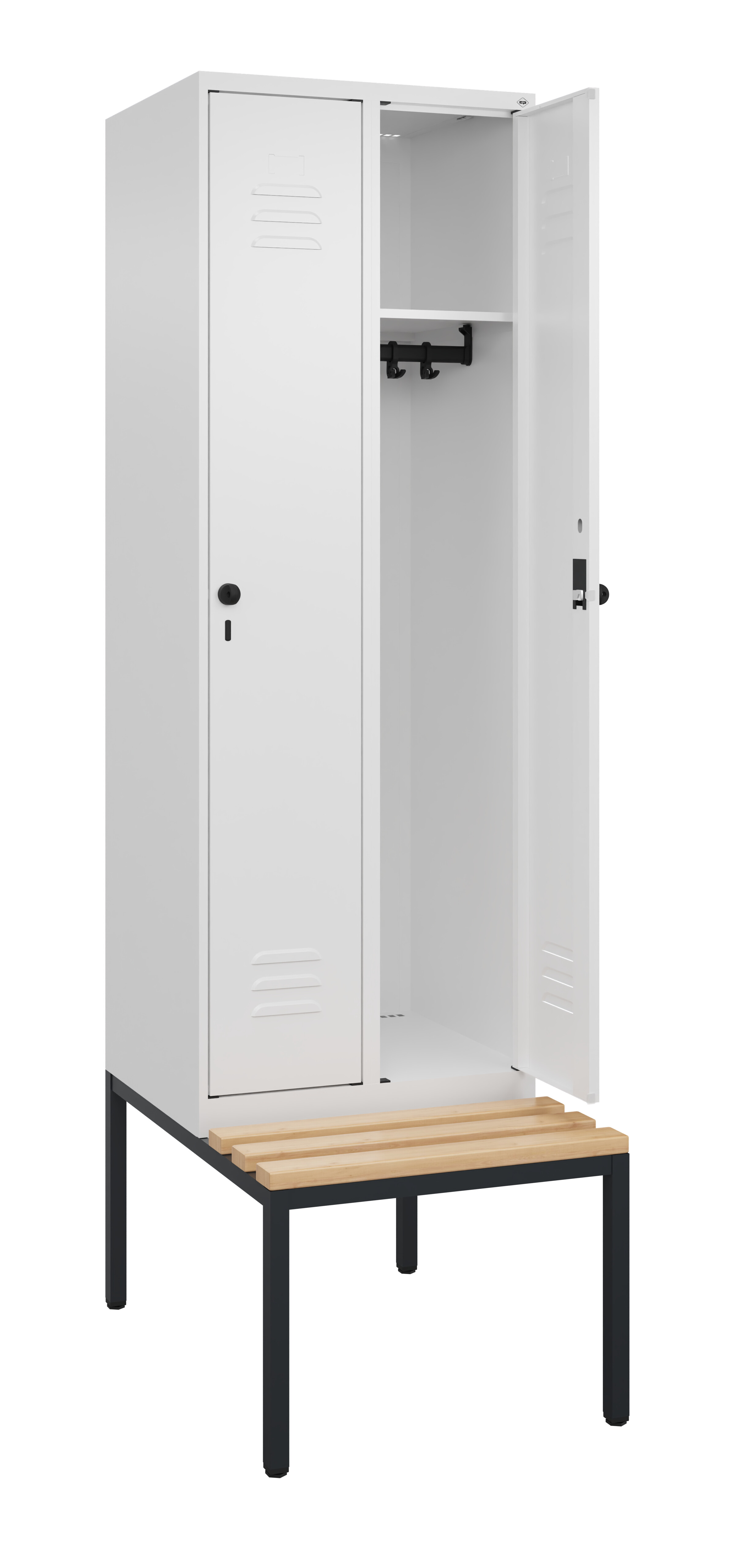 Spind Classic Plus, Bank, 2 Abteile, 2120x600x815mm