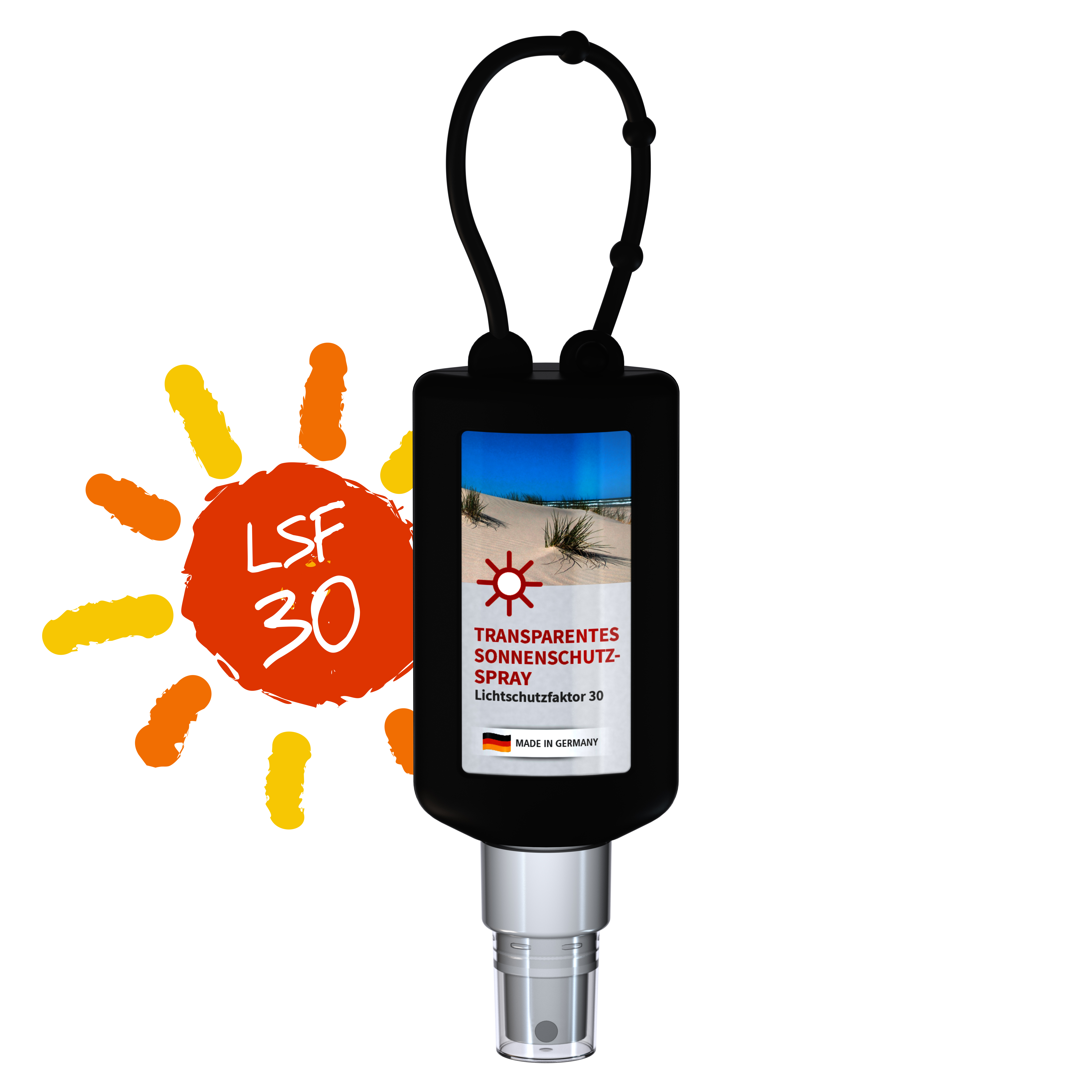 50 ml Bumper schwarz - Sonnenschutzspray transp. LSF 30 - Body Label