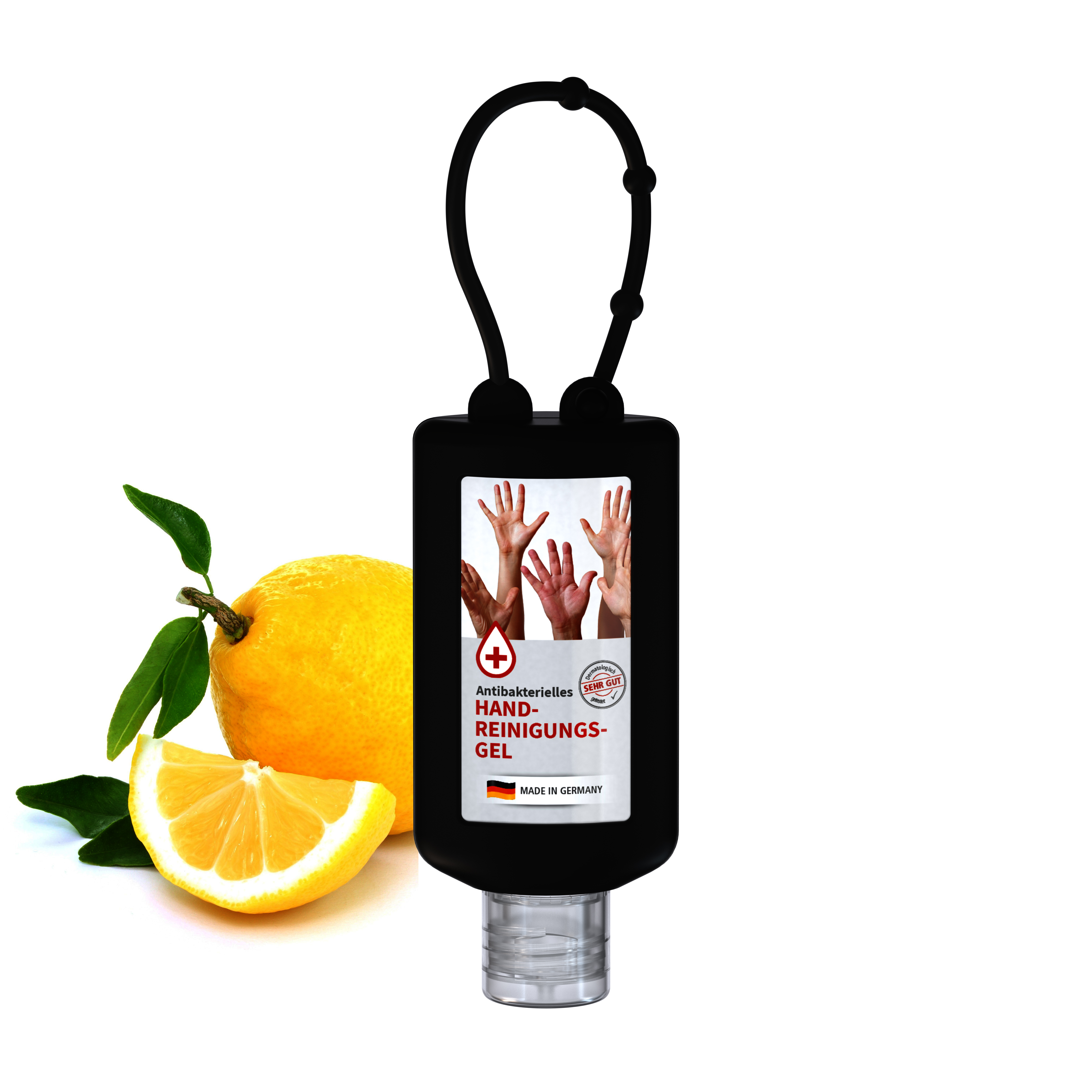 50 ml Bumper schwarz - Handreinigungsgel antibakteriell - Body Label 50 ml Bumper schwarz - Handreinigungsgel antibakteriell - Body Label