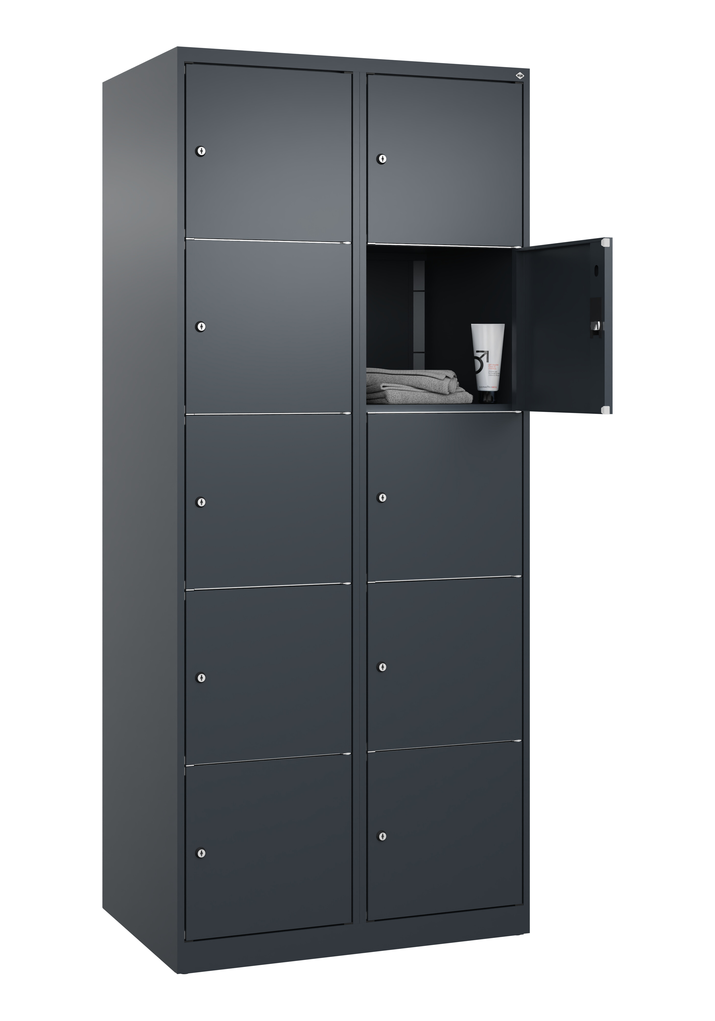Schließfachschrank Classic Plus, 10 Fächer, 1850x800x500mm