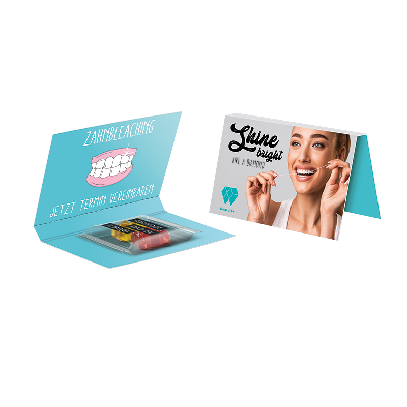 Werbekarte Visitenkartenformat Team Gummibärchen Standardgestaltung Werbekarte Visitenkartenformat Team Gummibärchen Standardgestaltung