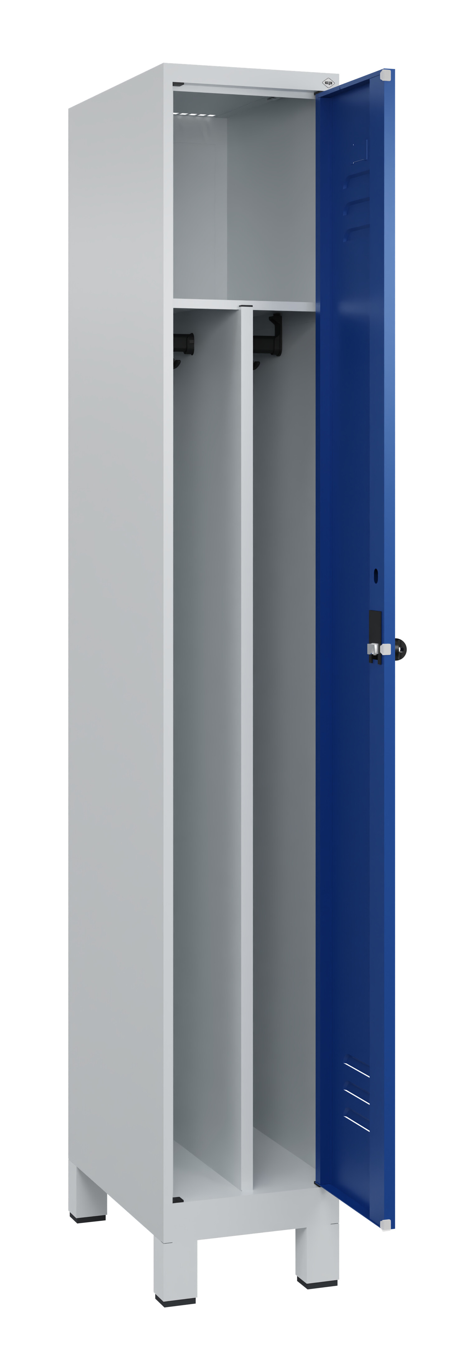 Spind Classic Plus, Füße, 1 Abteil, 1950x300x500mm Spind Classic Plus, Füße, 1 Abteil, 1950x300x500mm