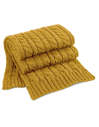 Beechfield Cable Knit Melange Scarf