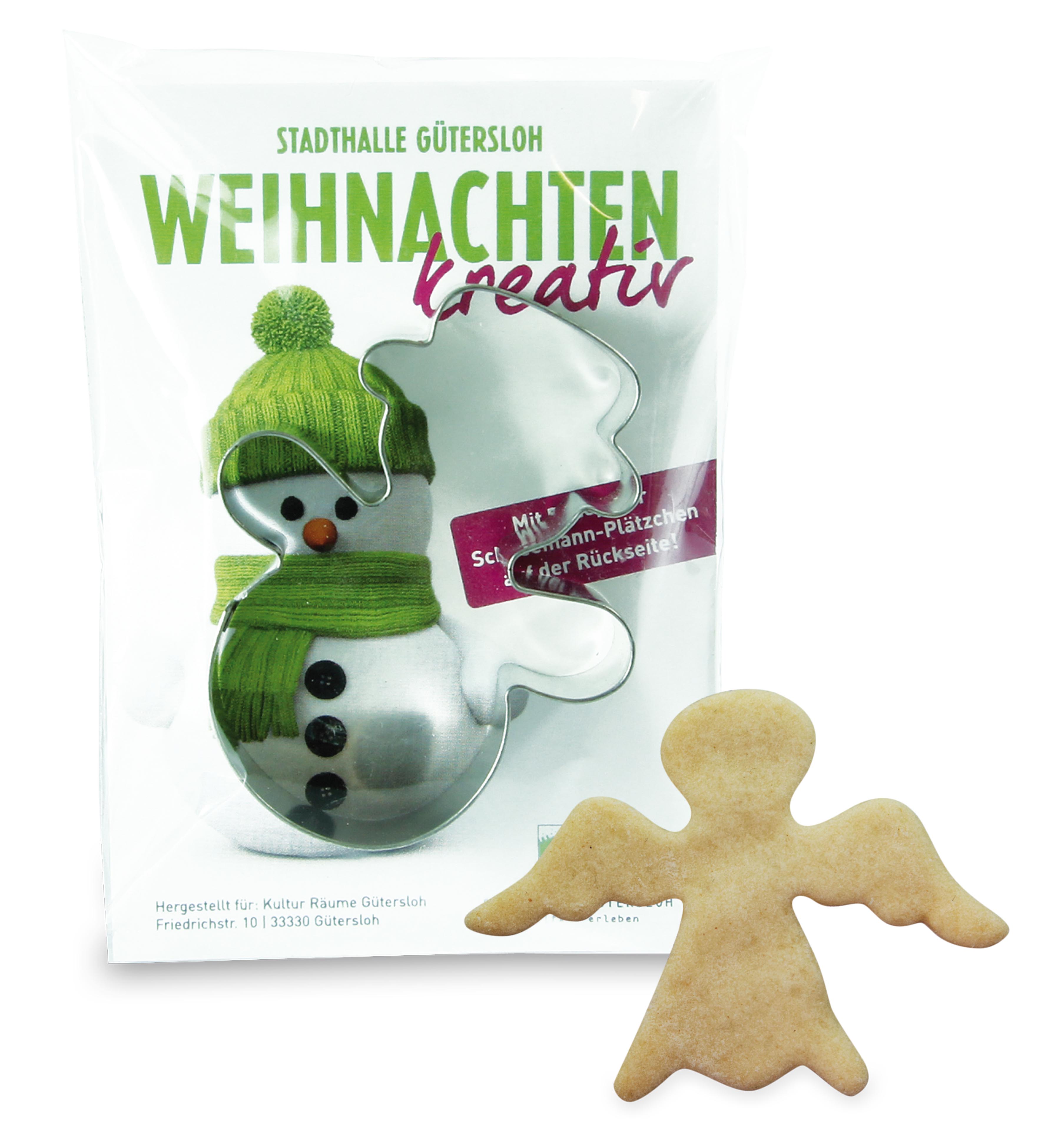 Backförmchen-Winter in der Werbetüte - Engel Backförmchen-Winter in der Werbetüte - Engel