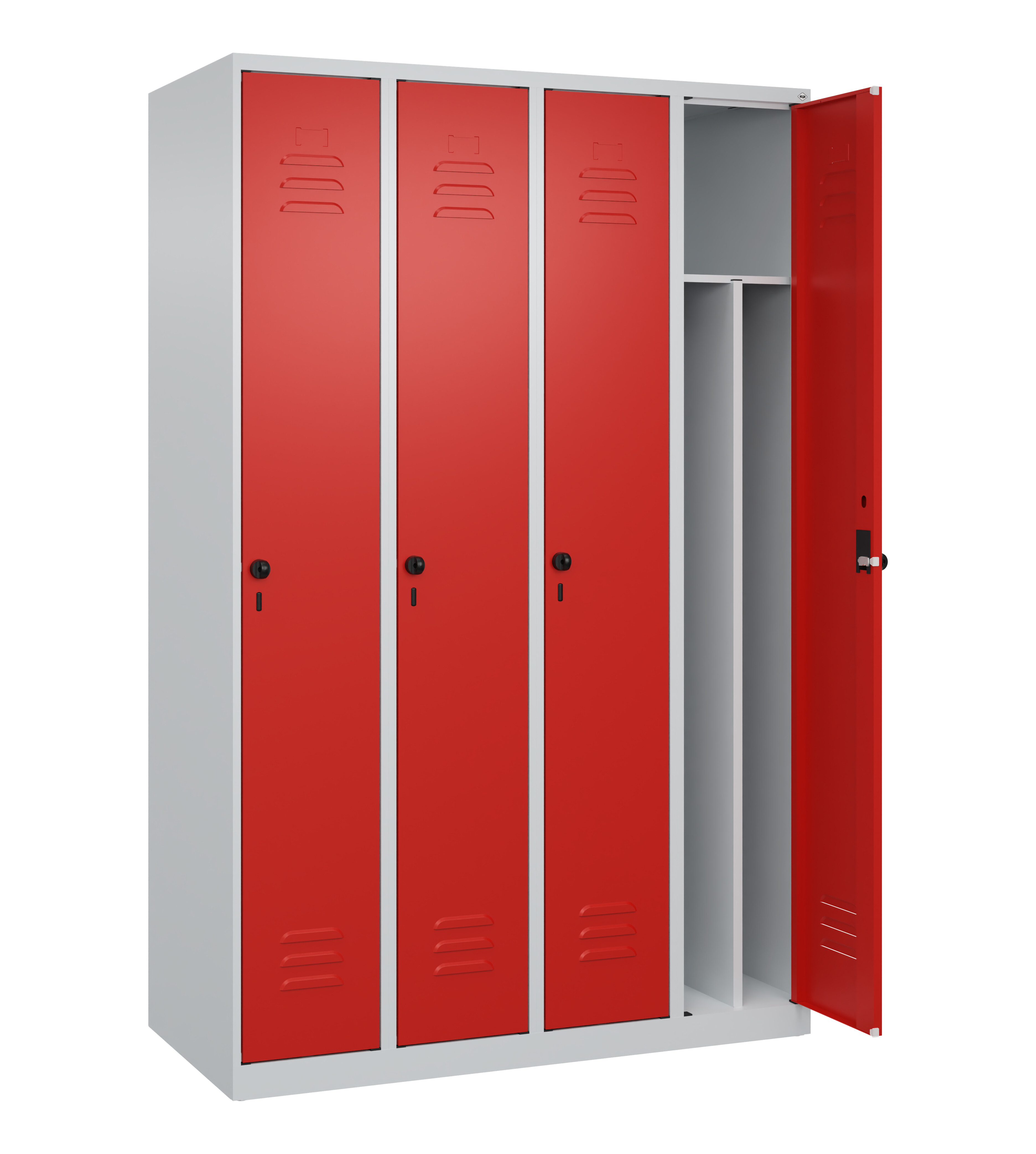 Spind Classic Plus, 4 Abteile, 1850x1200x500mm