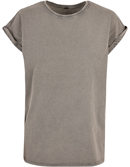 Build Your Brand Ladies´ Acid Washed Extended Shoulder Tee