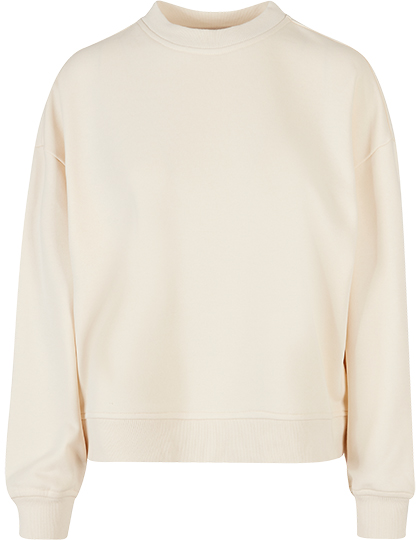 Build Your Brand Ladies Oversized Crewneck Sweatshirt