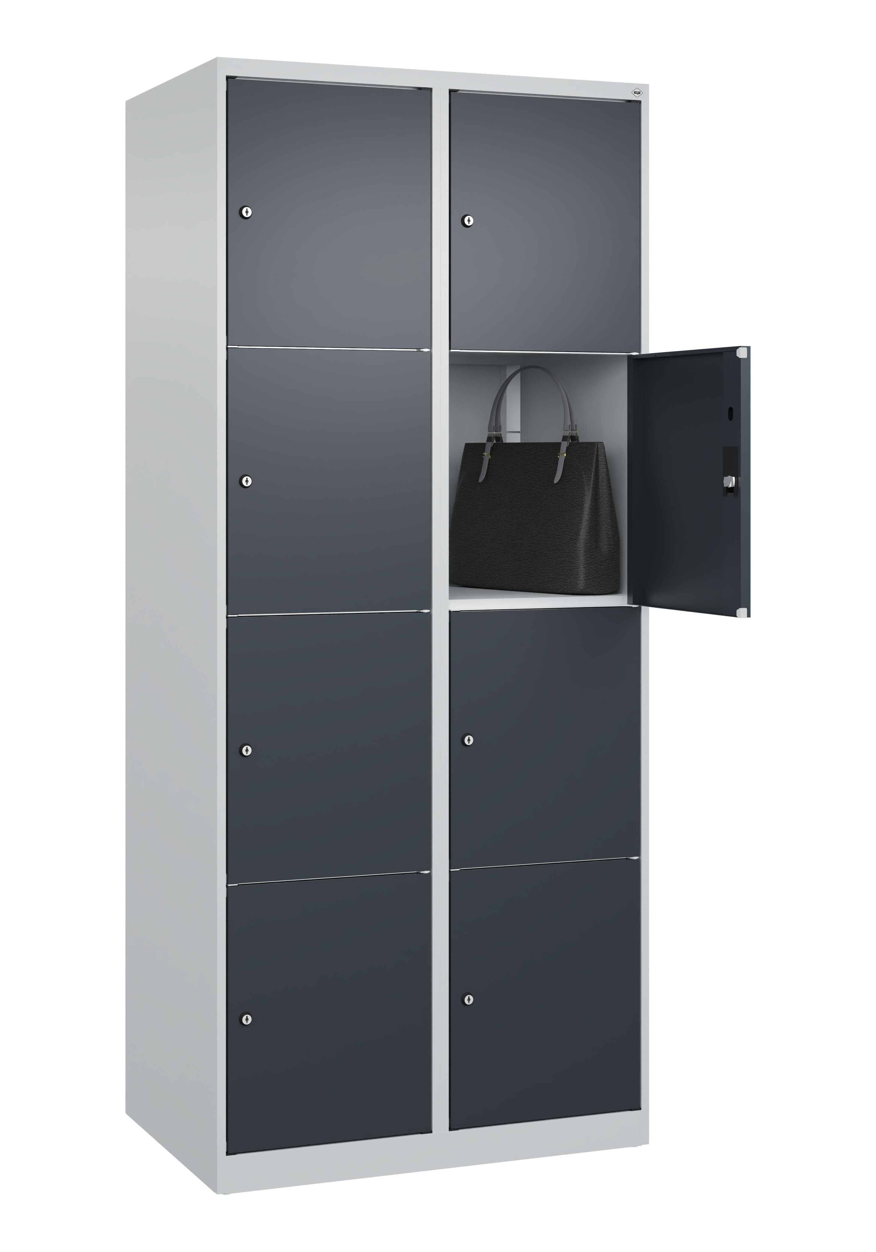 Schließfachschrank Classic Plus, 8 Fächer, 1850x800x500mm