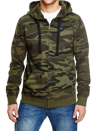 Burnside Full Zip Camo Hooded Sweat Jacket Burnside Full Zip Camo Hooded Sweat Jacket