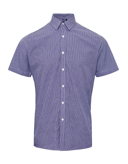Premier Workwear Men´s Microcheck (Gingham) Short Sleeve Cotton Shirt Premier Workwear Men´s Microcheck (Gingham) Short Sleeve Cotton Shirt