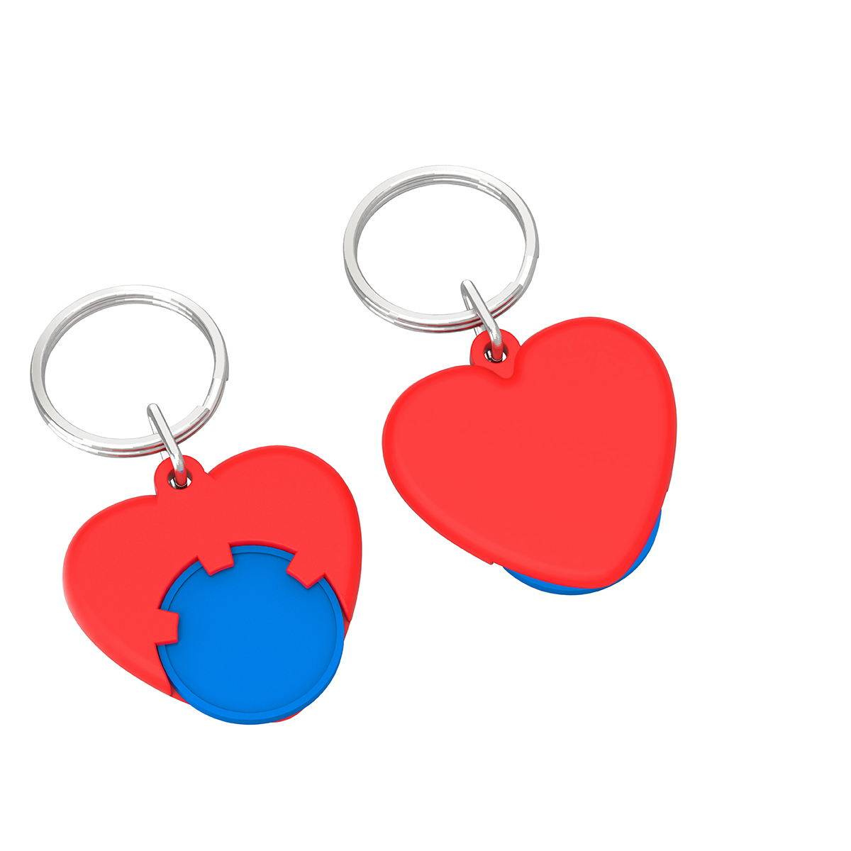 Chiphalter mit 1€-Chip Herz Chiphalter mit 1€-Chip Herz