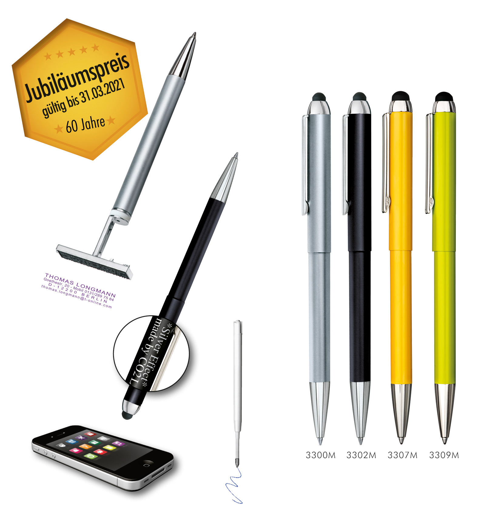 Covid-19 Kontakt-Stempel-Schreibgerät 3307M Covid-19 Kontakt-Stempel-Schreibgerät 3307M