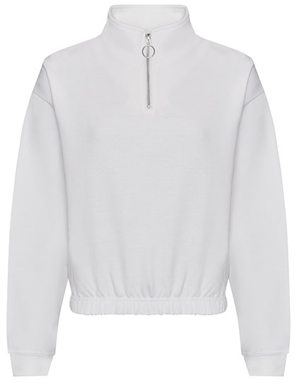 Just Hoods Women´s Cropped 1'4 Zip Sweat Just Hoods Women´s Cropped 1'4 Zip Sweat