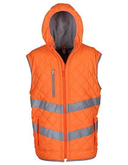 YOKO Hi-Vis Kensington Hooded Gilet YOKO Hi-Vis Kensington Hooded Gilet