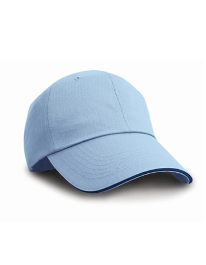 Result Headwear Herringbone Cap With Sandwich Peak