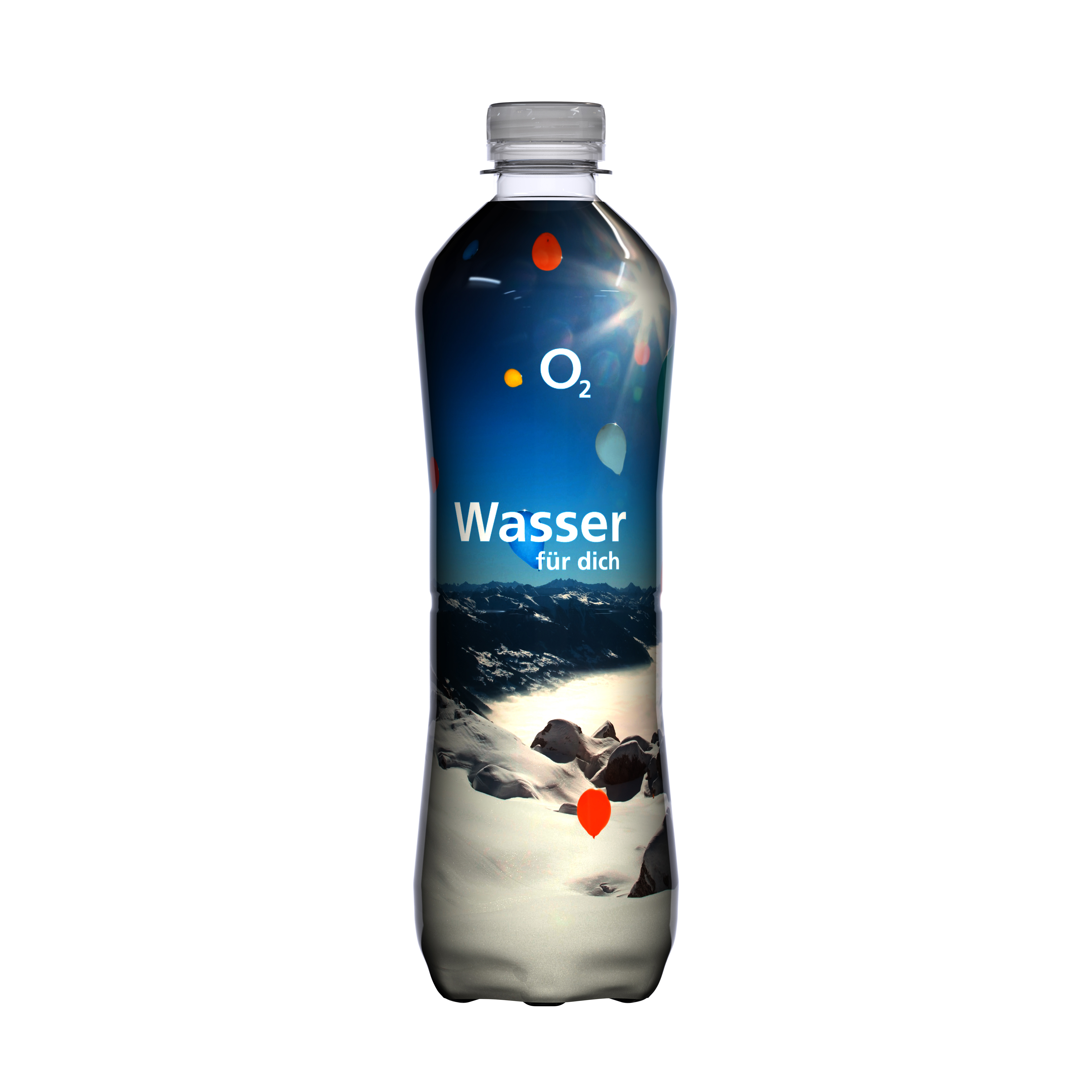 500 ml Mineralwasser spritzig (Flasche Slimline) - Fullbody Sleeve (Export - Pfandfrei)