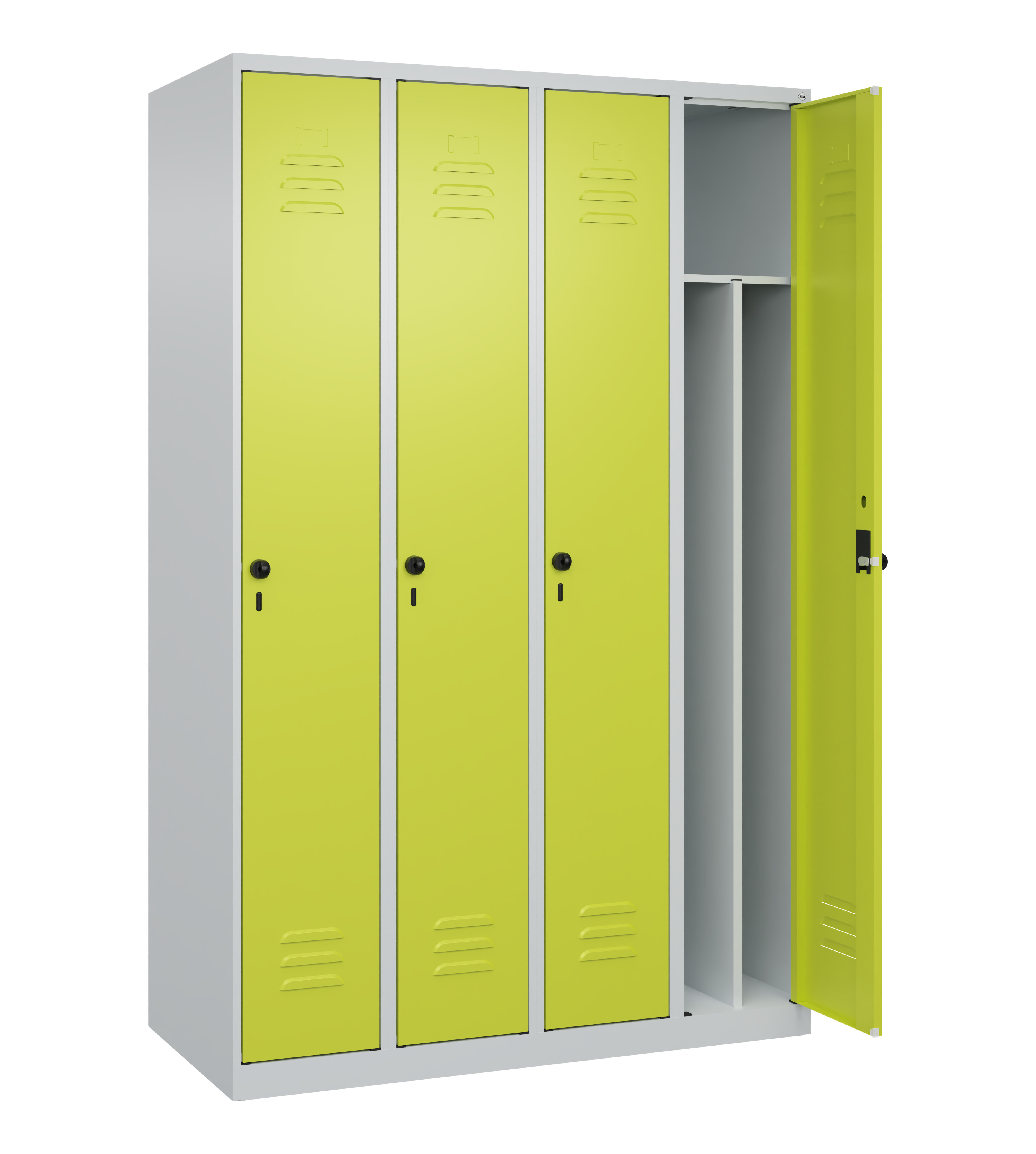 Spind Classic Plus, 4 Abteile, 1850x1200x500mm