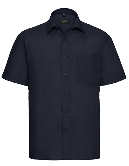 Russell Collection Men´s Short Sleeve Poly-Cotton Easy Care Poplin Shirt Russell Collection Men´s Short Sleeve Poly-Cotton Easy Care Poplin Shirt
